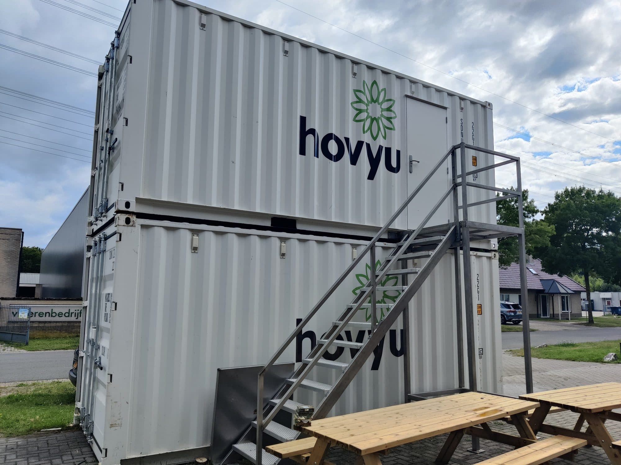 Hovyu containerised CO₂ capture pilot plant in the field